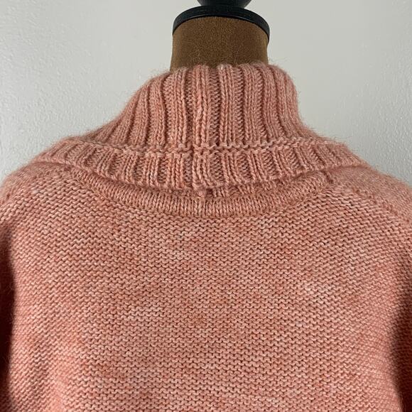Ann Taylor Loft Coral Alpaca Blend Long Sleeve V Neck Sweater Size Large - Picture 5 of 8